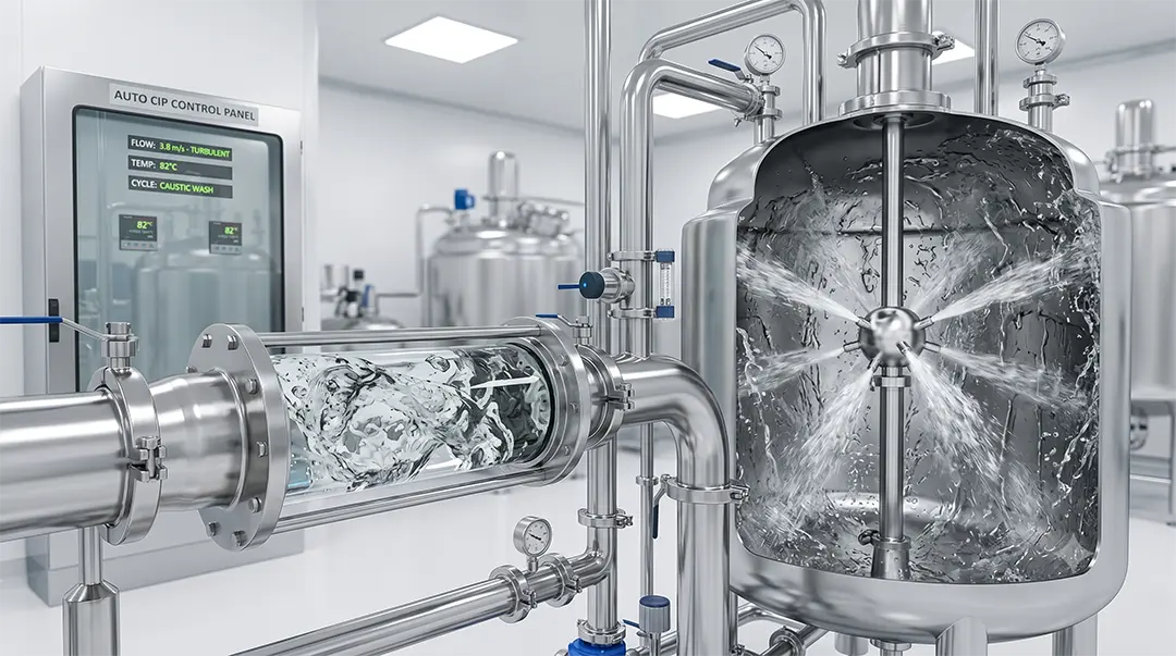 معايير تصميم أنظمة CIP (التنظيف في المكان) في المنشآت الصناعية الغذائية والدوائية