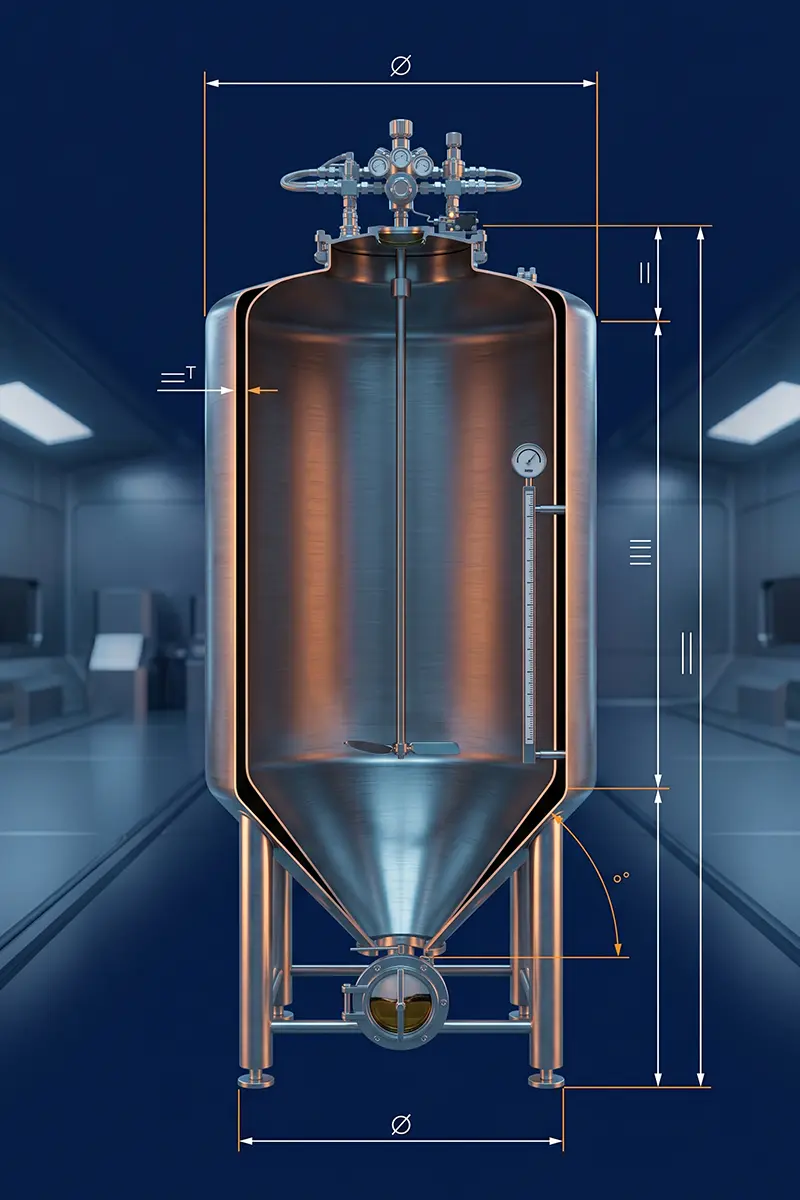 Zeytinyağı Tankı Teknik Çizimi
