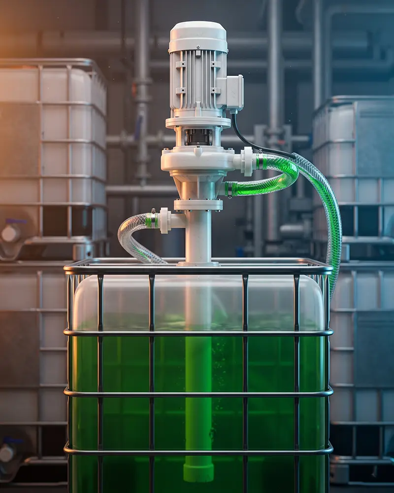 PVDF Borulu IBC Pompa